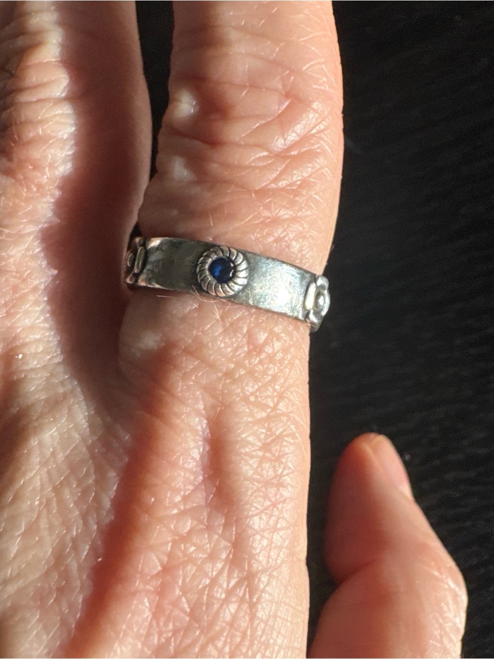 Howl’s Moving Castle Sterling Silver Blue Stone Band Ring